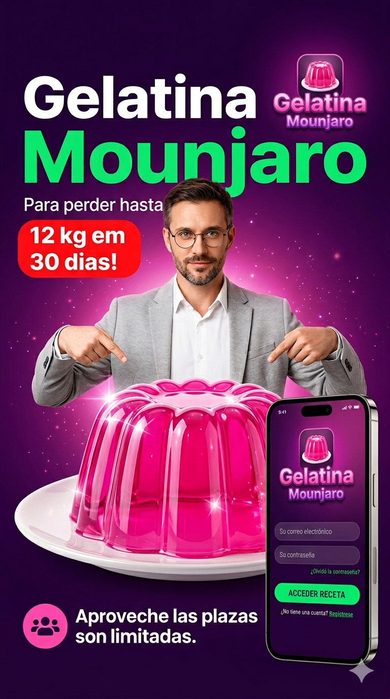 Protocolo de Gelatina Mounjaro — mockup con bonos y acceso digital